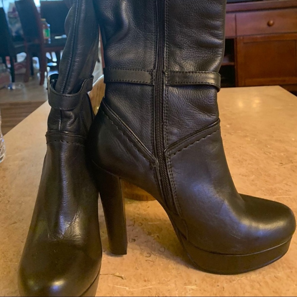 Seducta platform leather boots